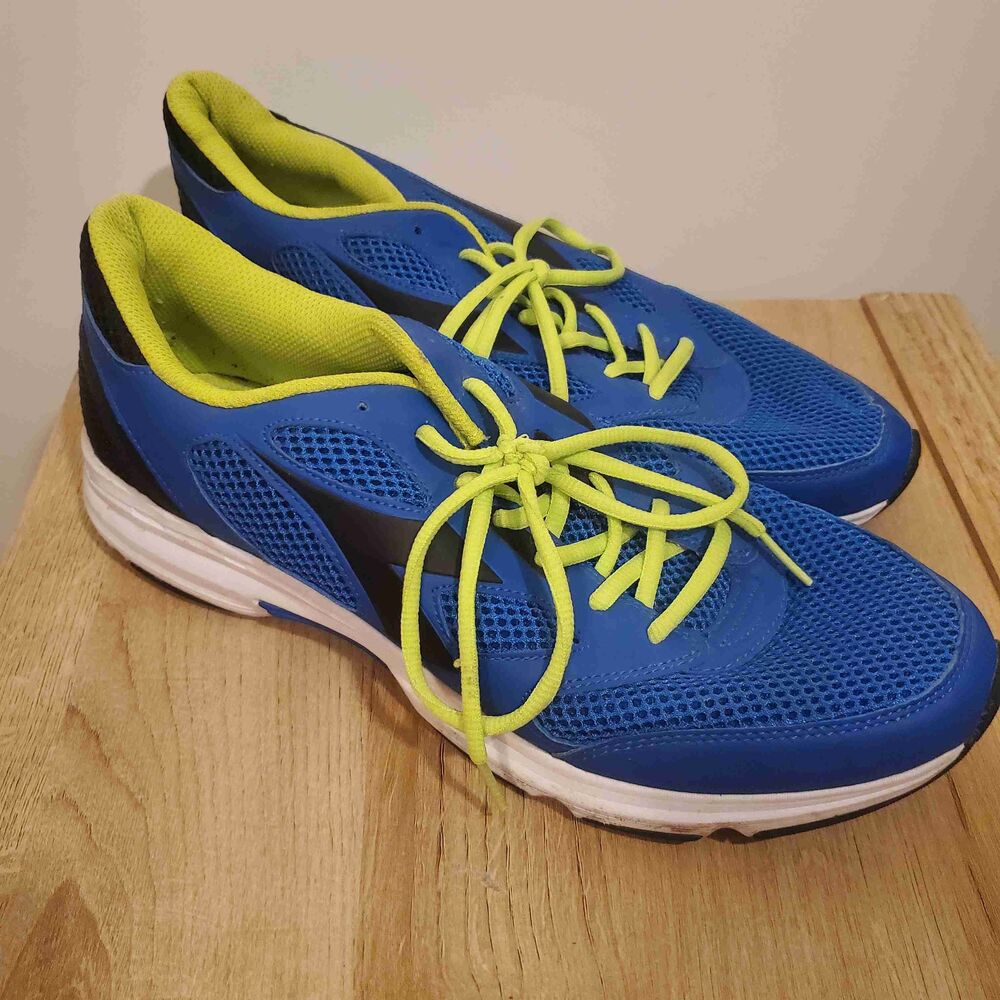 Diadora Blue Lace Up Mesh Upper Neon Sneakers Mens Size 11.5